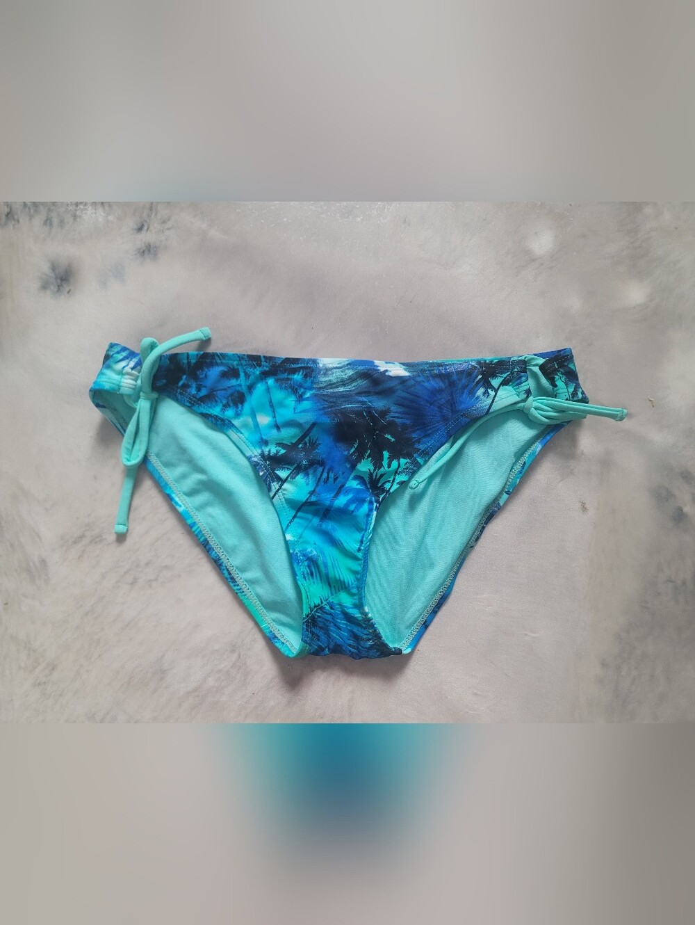 Wet Seal Teal Swim Bottoms with Blue Trim
